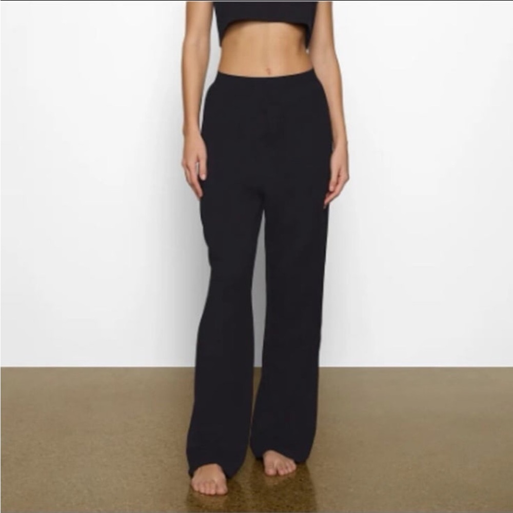 SKIMS | NEW Boyfriend Loose Black Lounge Pants with Pockets Women’s Size Large